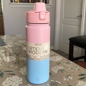 Simple Modern Pink and Blue Water Bottle